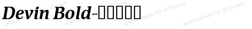 Devin Bold字体转换